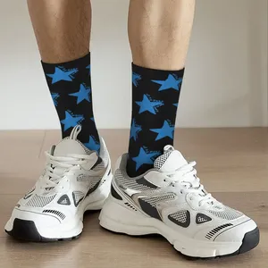 Blue Star Billies m'a frappé dur et doux chaussettes hommes femmes décontracté Eilishs chaussettes nouveauté printemps été automne hiver chaussettes cadeaux - Product Image 4