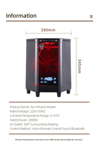 Calentador Infrarrojo Inteligente Portátil de Tamaño Pequeño para el Hogar, 220V, Calentamiento Rápido y Bajo <span class=keywords><strong>Consumo</strong></span> de Energía - Product Image 6