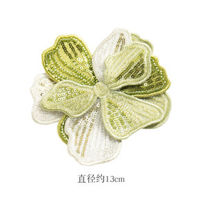 3D hoa <span class=keywords><strong>sequin</strong></span> hoa đính trang trí đính cườm hoa cho túi giày quần áo phụ kiện may mặc - Product Image 2