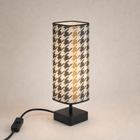 Lámpara de Mesa de Tela con Diseño Artístico Multipatrón, Estilos de Decoración Versátiles, Lámpara de Noche con Bombilla LED Incluida