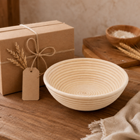 Panier de levage en rotin indonésien, direct usine, lisse et sans éclats, avec doublure en coton, pour la boulangerie