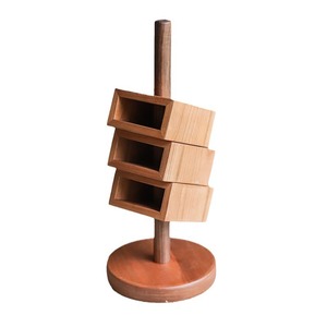 Porte-pinceaux de maquillage en bois avec tiroirs, organiseur de rangement cosmétique pour bureau - Product Image 5
