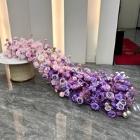 Ornements floraux en roses artificielles en soie, faits à la main, imperméables, écologiques, décorations de table et de mur pour mariages, anniversaires