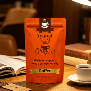 กาแฟผสมมาคาและโสมธรรมชาติ 10 กรัม แบบซองเดี่ยวใช้ครั้งเดียว 10 ซอง บรรจุในซองพลาสติกสีส้มสดใสแบบพกพาพร้อมซีลปิดผนึก พิมพ์ลายได้ตามต้องการ - Product Image 5