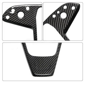 แผ่นปิดพวงมาลัยคาร์บอนไฟเบอร์คุณภาพสูงสำหรับเทสลารุ่น S รุ่น X <span class=keywords><strong>LR</strong></span> ลายสก๊อต2022อุปกรณ์ตกแต่งภายในรถยนต์ - Product Image 3