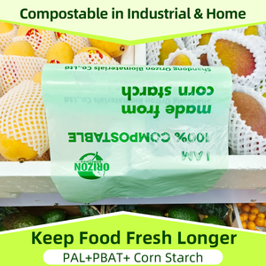 Sacs <span class=keywords><strong>de</strong></span> courses en PLA compostable pour fruits et légumes, rouleaux, qualité alimentaire, biodégradables, écologiques, résistants à la déchirure, logo personnalisé, supermarché - Product Image 4