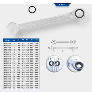 BRILLIANT TOOLS - BT013714 <b>Ratchet</b> ring <b>spanner</b> - EAN 4042146863855 WRENCHES <b>RATCHET</b> WRENCHES - Product Image 2