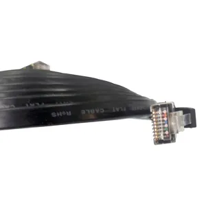 Cable de alta velocidad blindado Cat7, Cable de conexión Ethernet plano Cat7, Cable de Internet RJ45 de cobre puro de 26AWG