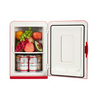 Mini réfrigérateur refroidisseur de lait avec fonction de refroidissement et de chauffage, sans givre, thermoélectrique, alimenté par batterie, design portable, fenêtre transparente