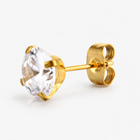 Boucles d'oreilles classiques minimalistes en acier inoxydable plaqué or 18 carats, hypoallergéniques, accessoires haut de gamme pour femmes, usine Kaishee