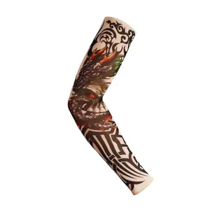 Di promozione del commercio all'ingrosso MOQ basso di disegno di modo variopinto magico di protezione uv del tatuaggio di sport di estate del manicotto per adulti