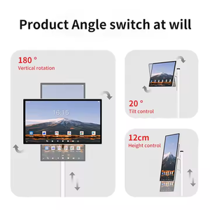 Monitor Portátil con Ruedas, Pantalla Táctil, Almacenamiento de 64GB/128GB, Pantalla Inteligente, Monitor Portátil con Pantalla Giratoria y <span class=keywords><strong>Base</strong></span> Móvil - Product Image 2