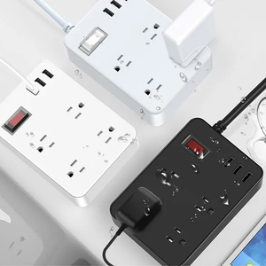 US 1700J Industrial Waterproof Cube Power Strip 4 AC Wall Mount <strong>White</strong> Smart Plug 3 USB <strong>Ports</strong> Light Switch Home/Office Use - Product Image 6