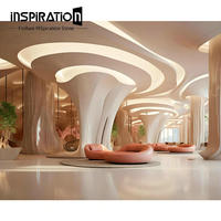 Ligne de décoration en plâtre GRG personnalisée Moulures décoratives pour corniche murale et colonne de gypse GRG