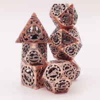 Vente en gros de donjons polyédriques personnalisés Dragons D20 D100 métal mdn jeu de dés creux tranchants RPG jeux pour adultes plateau de dés de sexe