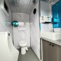 Toilette mobile de luxe chinoise de 280 cm, toilettes portables pour le camping, remorque de toilettes et de douche