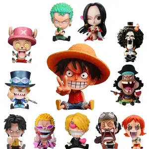  16 Stile Big Head Figur Ruffy Zoro Sanji Nami Charakter Anime PVC Figuren Spielzeug 9 ~ 10cm