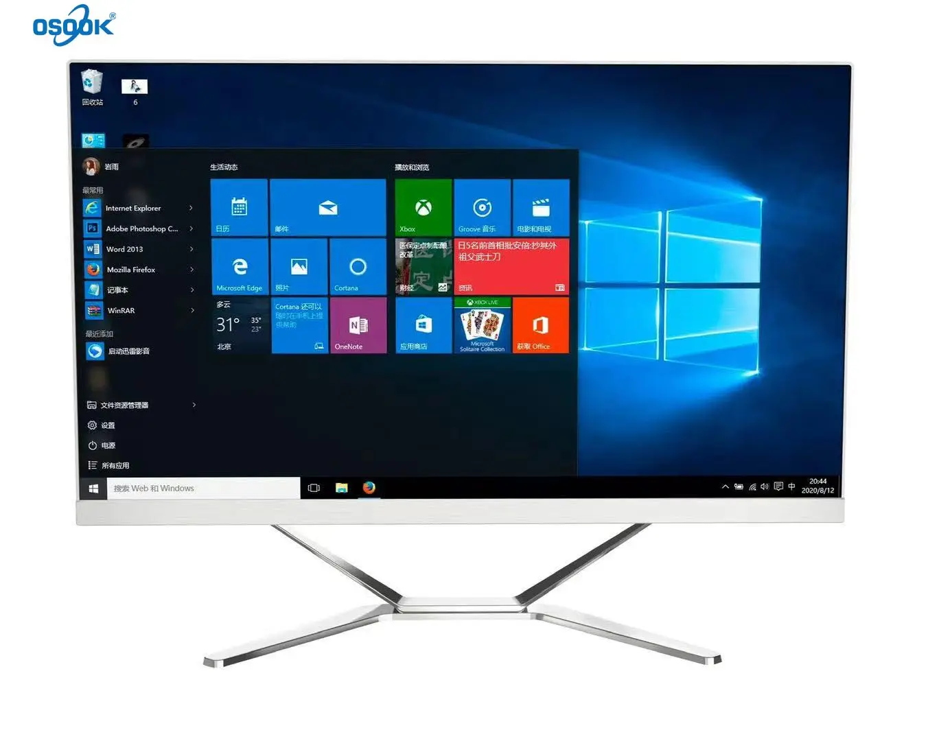 Gaming Desktop Intel Core i3 3217U 23.8 inch IPS Full Screen Build in high quality Camera Windows 10 All-In-One PC