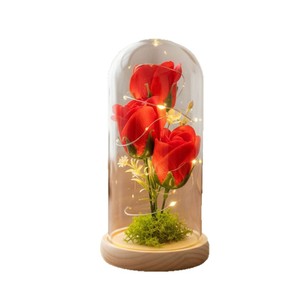<span class=keywords><strong>Prix</strong></span> d'usine en gros – Roses éternelles élégantes et préservées sous cloche en verre pour la fête des Pères – Longue durée (3-5 ans) - Product Image 6