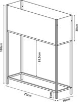 Support à fleurs avec boîte à fleurs Pot de fleurs en métal noir avec support pour usage intérieur et extérieur Emballage de vente par correspondance