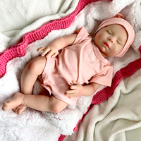 Vollkörper-Platin-Silikon Realistische Neugeborenen-Puppe mit Weicher Haptik, 18 Zoll Reborn-Babypuppe, Unbemalt, DIY-Künstler-Sammlerpuppe