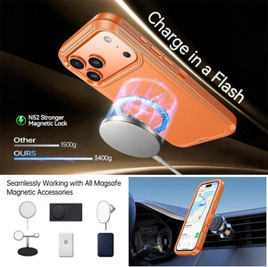 Coque de protection magnétique antichoc Travel Defender Armor pour iPhone 17 Air 16 Pro Max avec clip et pince OTT, coque arrière antichute - Product Image 4