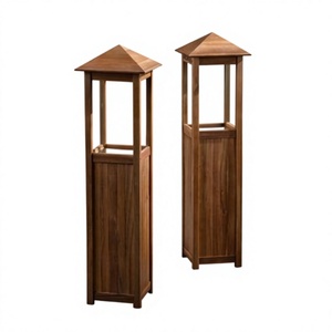 Lanterne porte-bougie en bois faite à la main avec panneaux en verre, impression personnalisable pour la décoration de la maison, décoration de table, mariages, fêtes - Product Image 3
