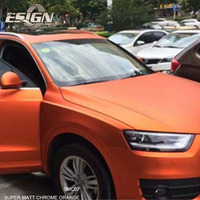 ICE FILM ORANGE voiture Wrap vinyle pleine rouleaux 500cm feuille avec bulle d'air Auto corps peau décalcomanie autocollants feuille style