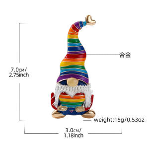 Broches de Papá Noel transfronterizos europeos y americanos, regalos de decoración de Navidad de moda para mujer, Collar personalizado <span class=keywords><strong>Broo</strong></span> - Product Image 3