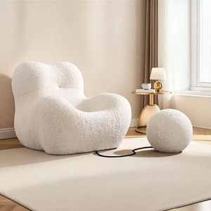 Fauteuil inclinable en forme de S pour maman, idéal pour salon, balcon ou chambre, en <span class=keywords><strong>laine</strong></span> <span class=keywords><strong>bouclée</strong></span>, pour se détendre - Product Image 1
