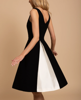 Robe d'été pour femme en laine peignée de qualité supérieure, tissée, taille naturelle, coupe ajustée, écologique, pour le bureau, fabrication OEM