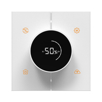 Interrupteur intelligent Zigbee de luxe pour hôtel et villa, panneau tactile, réglage par bouton, étanche, en métal, norme britannique