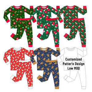 Vendita calda scatola misteriosa per neonati bambini bambini pagliaccetto di bambù <span class=keywords><strong>pigiama</strong></span> e Jogger per neonati ragazze scatola fortunata stampa casuale - Product Image 3