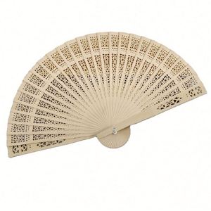 Abanico de Madera con Logotipo Grabado en Bambú, Recuerdo de Boda, Regalo Promocional, Souvenir de Madera - Product Image 1