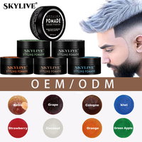Skylive Gel Coiffant Fixation Forte, Cire pour Ondulations, Crème Coiffante Brillance Intense pour Boucles, Non Grasse, à Base d'Eau, Pommade Naturelle pour Ondulations pour Hommes