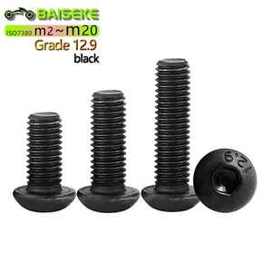 M6 OBM Black M8x10 Button Head Hex Socket Screw ISO OEM ODM Pan Fastener Antitheft Screws Grade 12.9 Steel Stainless Steel 12m