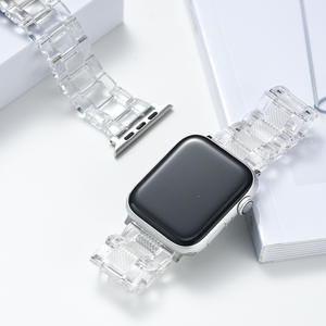 Nouveau <span class=keywords><strong>bracelet</strong></span> en résine transparente à trois perles pour montre <span class=keywords><strong>Apple</strong></span> 49/38mm <span class=keywords><strong>bracelet</strong></span> en résine intelligent pour iwatch série 8 SE <span class=keywords><strong>bracelet</strong></span> de montre en résine transparente - Product Image 1