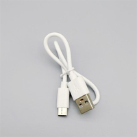 Câble de charge USB-C portable, court, USB vers Type-C, charge rapide 2A, 30cm 50cm, cordon en PVC, câble de charge court USB-A vers Type-C