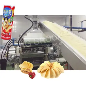 Marca famosa PLC Produtos mais vendidos 2023 Linha de batatas fritas Low Cost High Capacity Automatic Compound Potato Chips Plant