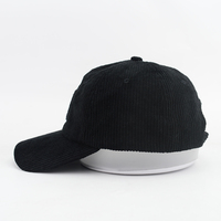 Casquette de baseball unisexe en velours côtelé à 6 panneaux avec logo brodé en boucle, visière incurvée, motif léopard, fermeture snapback, de haute qualité et personnalisable