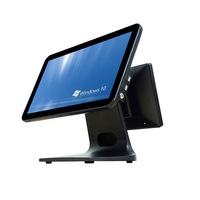 Sistema POS A100 Android/Windows 15+LED8+VFD8/15.6 Pulgadas, Caja Registradora Táctil con Base de Aleación de Aluminio Metálico PT