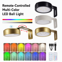 Lampe murale LED style moderne minimaliste, 12 couleurs RGB, télécommandée, à intensité variable, avec minuterie, alimentée par batterie rechargeable, éclairage d'art.