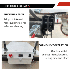 Chariot électrique avec rail coulissant avec chargement et déchargement de voitures, chariots élévateurs hydrauliques portables à plat - Product Image 4
