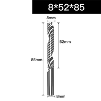 Fresa de grabado CNC de corte descendente de un solo filo espiral izquierda para aluminio