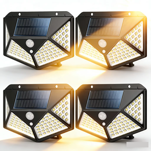 <span class=keywords><strong>Lampe</strong></span> Murale Solaire d'Extérieur Étanche IP65 XINSITE 100 LED, 3 Modes, avec Détecteur de Mouvement PIR, Projecteur de Sécurité <span class=keywords><strong>pour</strong></span> <span class=keywords><strong>Jardin</strong></span>, Terrasse et Patio - Product Image 2