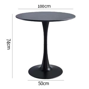 <span class=keywords><strong>Table</strong></span> <span class=keywords><strong>ronde</strong></span> <span class=keywords><strong>tulipe</strong></span> de luxe nordique Simple blanc noir moderne bureau à domicile meubles de salle à manger conception de plaque métallique pour salon Villa - Product Image 6