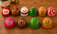 Jouet Squishy Boîte Mystère de Noël Monstre Vert à Montée Lente en TPR Pailleté Anti-Stress Fidget PDQ Fêtes 2026 Garçons Filles