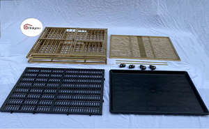 Gabbia per Cani Baiyou in Acciaio Inox Dorato Lucido, Ecologica, per Rettili, Design Impilabile e Pieghevole, Facile Montaggio, Vassoio Incluso - Product Image 6