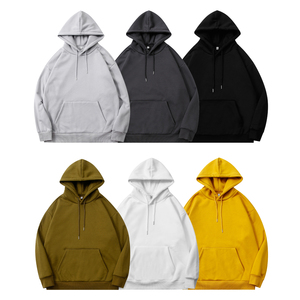 Sweat-shirts à capuche personnalisés pour hommes en coton et polyester, qualité supérieure, coupe classique, streetwear, épaules tombantes, automne - Product Image 2