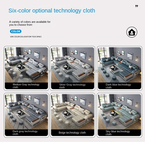 7 plazas de tela moderna de lujo seccional en forma de U hogar sala de estar muebles <span class=keywords><strong>sofá</strong></span> conjunto <span class=keywords><strong>sofá</strong></span> sala de estar sofás - Product Image 4